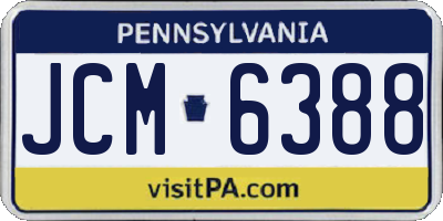 PA license plate JCM6388