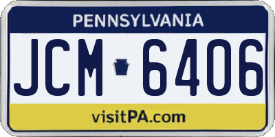 PA license plate JCM6406