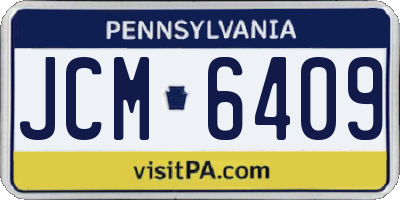 PA license plate JCM6409