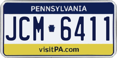 PA license plate JCM6411