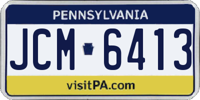 PA license plate JCM6413