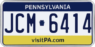 PA license plate JCM6414