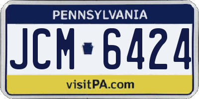 PA license plate JCM6424