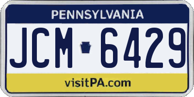 PA license plate JCM6429