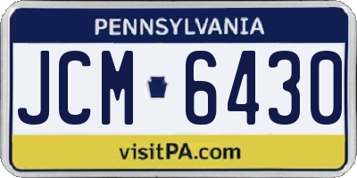 PA license plate JCM6430