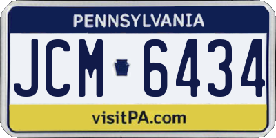 PA license plate JCM6434
