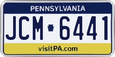 PA license plate JCM6441
