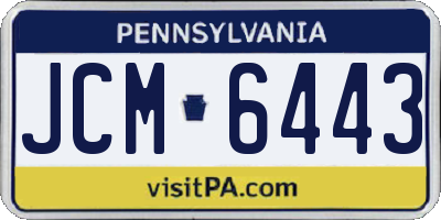 PA license plate JCM6443