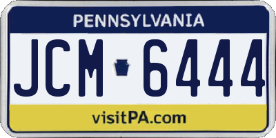 PA license plate JCM6444