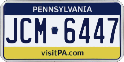 PA license plate JCM6447