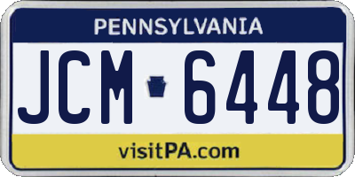 PA license plate JCM6448