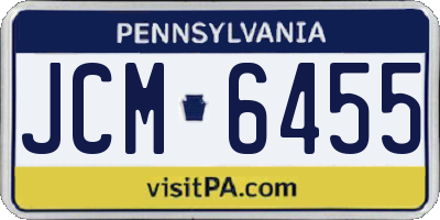 PA license plate JCM6455