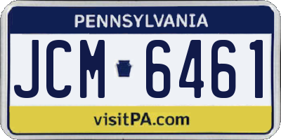 PA license plate JCM6461