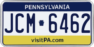 PA license plate JCM6462