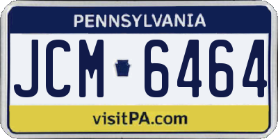 PA license plate JCM6464