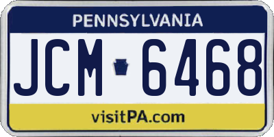PA license plate JCM6468