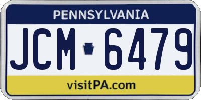PA license plate JCM6479