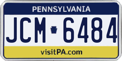 PA license plate JCM6484