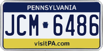 PA license plate JCM6486