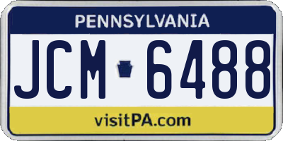 PA license plate JCM6488