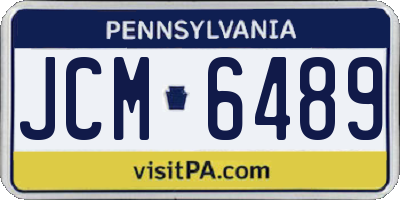 PA license plate JCM6489