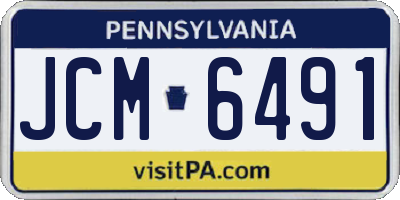 PA license plate JCM6491