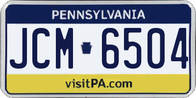 PA license plate JCM6504