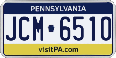 PA license plate JCM6510