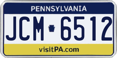 PA license plate JCM6512
