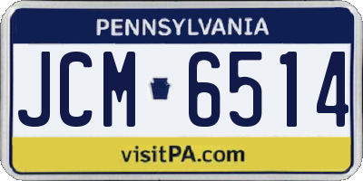 PA license plate JCM6514