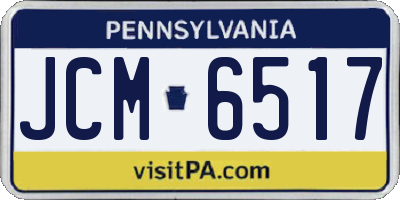 PA license plate JCM6517