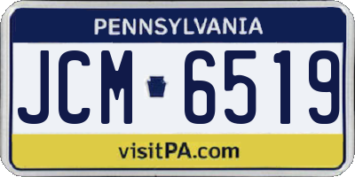 PA license plate JCM6519