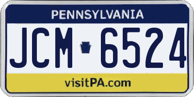 PA license plate JCM6524