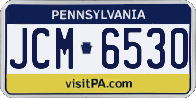 PA license plate JCM6530
