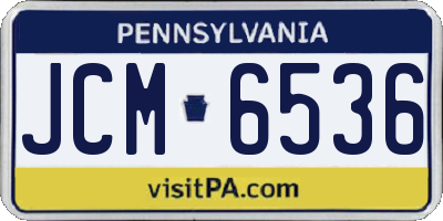 PA license plate JCM6536