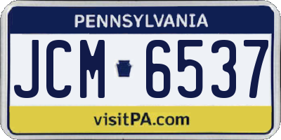 PA license plate JCM6537