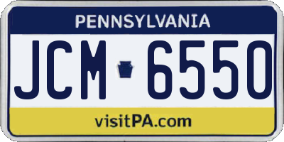 PA license plate JCM6550