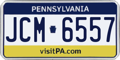 PA license plate JCM6557