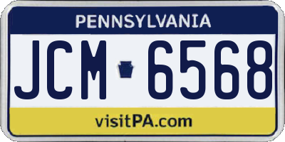 PA license plate JCM6568
