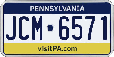 PA license plate JCM6571