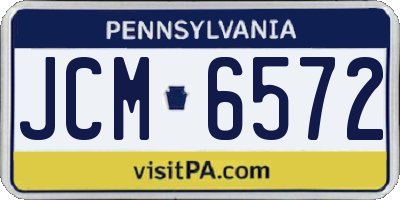 PA license plate JCM6572