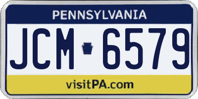 PA license plate JCM6579