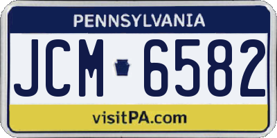 PA license plate JCM6582