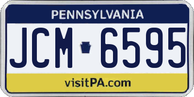 PA license plate JCM6595