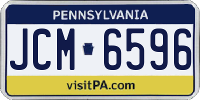 PA license plate JCM6596