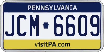 PA license plate JCM6609