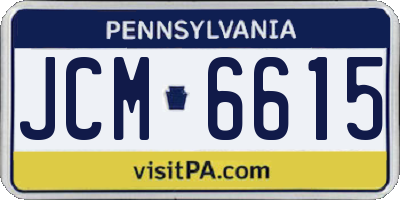 PA license plate JCM6615
