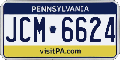 PA license plate JCM6624