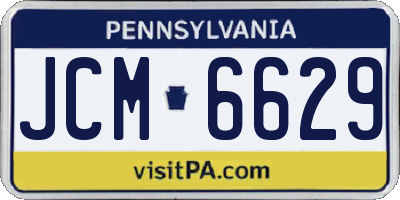PA license plate JCM6629
