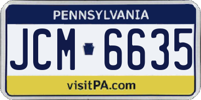 PA license plate JCM6635